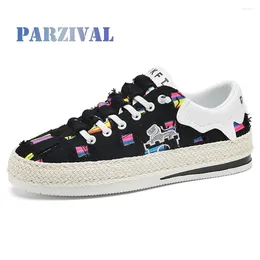 Повседневная обувь Parzival Men Classic Flat Hestable Design Male теннисные кроссовки путешествия