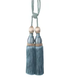 Outra decoração de casa 1pcs Taquela de poliéster Tiel Tieback Tieback Handmade Ball Tassels Tassels Fringe Cortas Titlder Corda Acessórios de sala