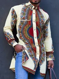 2024 afrikanisches traditionelles Outfit O-Neck Herren Luxuskleidung Elegante Markenanzüge 240423