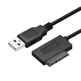 Cabo adaptador USB20 SATA de alta velocidade para unidade de disco rígido do laptop com conector SATA de 6p+7p