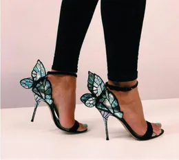 2021 Evangeline Angel Wing Sandal Plus 42 Подлинная кожаная женщина свадебная розовая туфли Sexy Girl Butterfly Sandals4853866