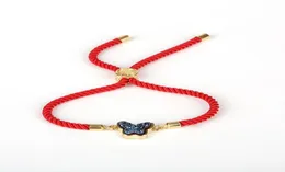 Braccialetti Charm Kejialai Filo rosso Stringa intrecciata fatta a mano Regolabile per donne uomini bambini druzy Stone Butterfly Gioielli Gift16298180