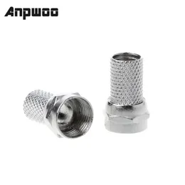 ANPWOO 10 PCS 75-5 F Connector Screw on type for RG6 Satellite TV Attenna Coax Coax Cable-On for RG6 Cable Accessories