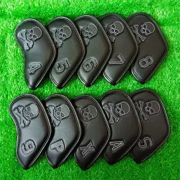 Ürünler Golf Iron Club Head Cover Golf Kulübü #1 #3 #5 Ahşap Headcovers Sürücü Fairway Woods Kapak PU Deri Kafa Kapakları