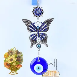 Decorative Figurines Turkey Blue Eyes Diamond Butterfly Muslim Peace Metal Pendant "evil Jushi Wall Hangings