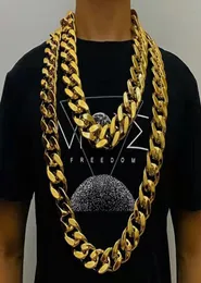 Chains Width 35mm 45mm Personality Large Chain Thick Gold Necklace Men Domineering Hip Hop Goth Halloween Treasure Riche Jewelry G1961351