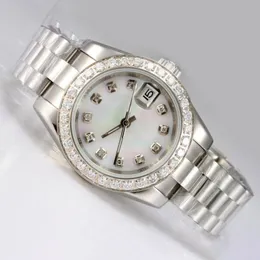 Diamond Wristwatch Best Diamond Watch Watch Luxury Watch Luxury Gold Watch Automatisk Diamond Bezel och Marking With Mop Dial Women Design Diamond Womens Watch 26mm