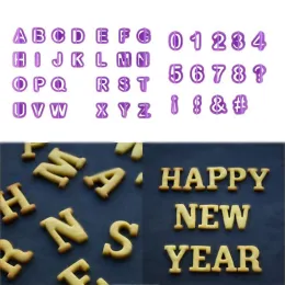 Moulds 40pcs/set DIY Mould Alphabet Cake Molds Figures Plastic Letter Fondant Mold Icing Cookie Cutter Number Cake Baking Decoration