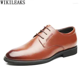 Dress Shoes Oxford For Men Coiffeur Wedding Leather Formalne włoskie biuro 2024 Zapatos hombre