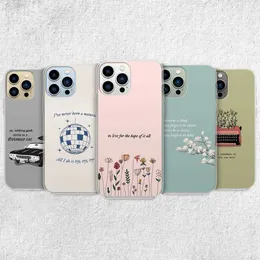 Casos de telefone celular Taylor Song Lyrics iPhone 12 13 mini 15 14 Pro xs max 8 7 Plus x xr Soft Silicone Capa