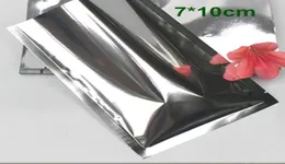 DHL 710cm 2839Quot 2000pcslot مفتوحة أعلى الفضة الألومنيوم رقائق بلاستيكية حقيبة الفراغ الفراغات أكياس ختم حرارة ختم تخزين الطعام p9830614