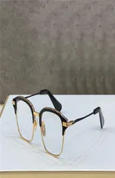 Новый дизайн моды Men Optical Glasses Typograph K Gold Square Frame Vintage Simple Style Transparent Eyewear Top Clear Clear LE8472147