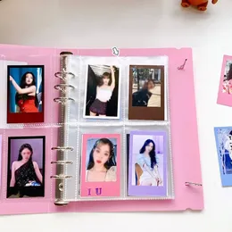 جديد A5 Binder Photo ألبوم غلاف Love Heart Storage Book Cover حامل بطاقة التغلب على الألبوم التخزين Book Storage Small Card Storage Hollow Diyfor DIY