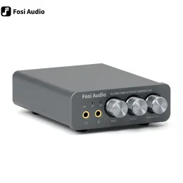 Amplifikatör Fosi Audio Q4 Mini Stereo USB Oyun DAC Kulaklık Amplifikatör Ev/Masaüstü Güçlü/Aktif Hoparlörler için Ses Dönüştürücü Adaptörü