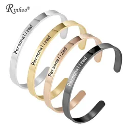 1pc Nome personalizzato personalizzato Nome personalizzato Bracciale in acciaio Bracciale Bragglezza per donne Uomini 240417