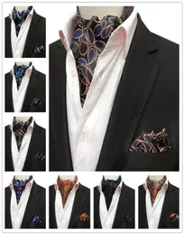 MEN039S Conjunto formal de lenço de casamento Geckerchief Conjuntos com lenço de lençol Pocket Square2272324