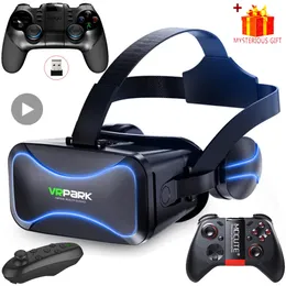 Virtual Reality 3D VR Glasses headset Smarttelefonglasögon Hjälmenhetslinser Smartphone Viar hörlurar för iPhone Android -spel 240424