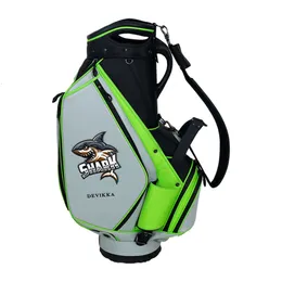 Trendy New inch Gray Black Green Professional Player with Large Capacity PU Golf Cart Bag