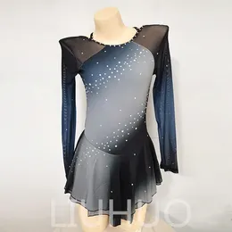 Scen Wear Liuhuo Figur Skating Performance Clothing Customized LongSleeves Children's Gradient Color