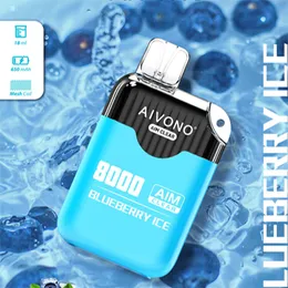 Aim Clear 8000 Puffs 8k Puff Vapes Disposable Vape Electronic Cigarette Mini Ecigs Vapes Mod Vapor Pod Vaporizer Kits 2% 5% Nicotine Eliquid Rechargeable Type C Screen