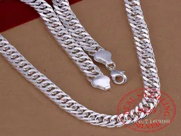 Catene puro 925 collane d'argento per uomini da 6 mm da 10 mm collana a catena collier 2024 pollici girocollo per la moda per la moda accessori per gioielli maschili B1101631