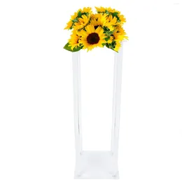 Decorative Plates 2 Pack Square Acrylic Flower Stand Wedding Centerpieces Tabletop For Decoration