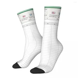 Herrensocken leer Excel -Blatt Harajuku Schweiß absorbierende Strümpfe die ganze Saison über Accessoires für Unisex -Geschenke