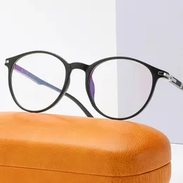 Sunglasses Frames Fashion Computer Glasses Frame Non Prescription Optical Lens TR90 Flexible Oval Eyeglasses Men Women