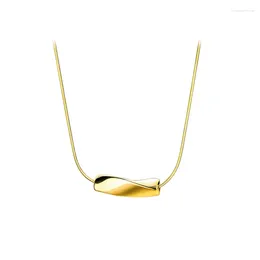 قلادة قلادة أزياء موبيوس بسيطة للنساء هندسيات الذهب/أبيض قلادة القلادة الساحرة هدايا المجوهرات