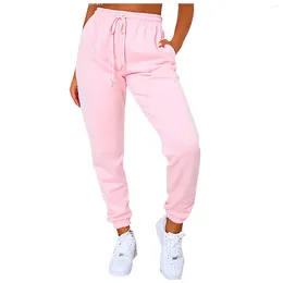 Kvinnor Pants Streetwear Slim Fit Harem Women Solid Color Sweatpants DrawString Midja Lounge 2024 Hip Hop Trousers Spodnie