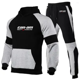 Herren-Trailsuiten 2024 Can-Am BRP Farbanzug für Männer leer kontrastierende Spleißen Sportbekleidung Komfortable Casual Running Set