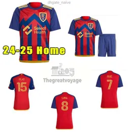 2024 Real Mens Soccer Jerseys Salt CORDOVA GLAD MATH HERRERA Lake Home Football Shirt Short Sleeve Uniforms 2025 Fans Player KREILACH WOOD RUIZ MERAM