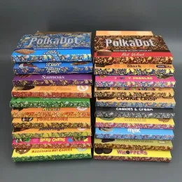 Partihandel Polkadot Chocolate Packaging Boxes 4G Polka Dot Mushroom Belgisk Chocolate Stav Package Box med klistermärken Inslag i Shrooms Bar Pac