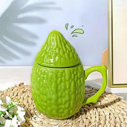 Mugs 350ml Creative Bitter Gourd Water Cup Momordica Charantia Shape Mug Coffee Cups Milk Tea Oatmeal Breakfast Kitchen