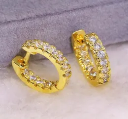 Küpe manşet lüks mücevher 925 STRING Silver18k Altın Dolgu Pave Beyaz Sapphire CZ Elmas değerli taşlar Kadın Düğün Moda Earri4607536