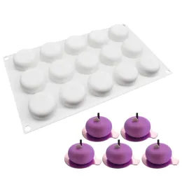 Moulds Silicone Mold 15 Cavity Round Shape Cake Mold Decorating tools For Baking Truffle Dessert Chocolate IceCreams Mousse Mould