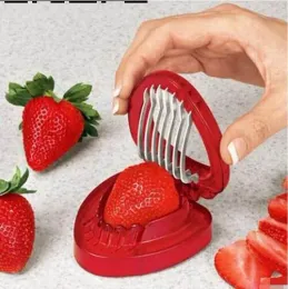 Strawberry Slicer Fruit Carving Tools 1 PC Blade Craft Salad Cutter Stainless Steel Portable Kitchen Gadgets 2024428