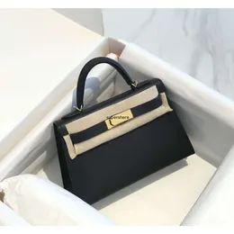10A Designer di qualità a specchio retrò sacchetti personalizzabili pieni personalizzabili da 19 cm Mini Epsom Handbag Luxury Black Borse Cross Chody Splezza della cintura con scatola con scatola
