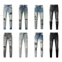 Designer maschi jeans viola jeanshigh di qualità pantaloni dritti marca viola maschi robin rock revival cristal rivet denim designer pantaloni viola jeans donna 4697