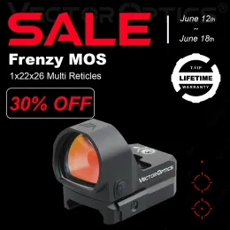 Optics Vector Optics Frenzy 1x22x26 MOS Multi Reticles Pistol Red Dot Sight IP67 Waterproofauto STUTOFF FIT MOJ 9MM 12GA GLOCK 17 19