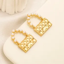 Studörhängesdesigner 20Style Crystal Pearl New Fashion Style Jewelry Birthday Present Gold Sier Plated rostfritt stålörhängen