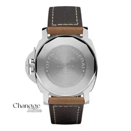 Designer masculino relógios de aço inoxidável quartzo de luxo relógio Panahei Swiss Watch Lumino Series Automatic Mechanical Watch Observatory Certified Mens Watch Gift Blac