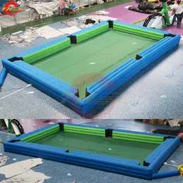 12mLx6mW (40x20ft) with 16balls Outdoor Activities Indoor Giant Human Billiards Game Snooker Soccer Ball Inflatable Snookball Table Field for Carnival Rental