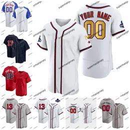 2024 Baseball Jersey 13 Ronald Acuna Jr. 99 Spencer Strider City Connect 28 Matt Olson Austin Riley Michael Harris II Mike Soroka Atlantas Ozzie Albies Chipper Jones