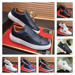 Luxusdesigner berühmte Philipp Mans Schuhe Marke Klassiker Mode Chaussure Scarpe hochwertige Ledermetall -Plein -Schädel PP Muster Elemente Freizeitbrett -Turnschuhe