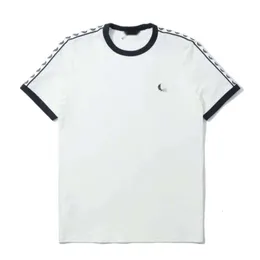 Fred Polo Perry 남자 디자이너 티셔츠 최고 품질의 고급 패션 폴로 느슨하고 편안한 라벨 클래식 티셔츠 유엔 스트레이트 슬리브 반 슬리브