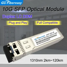 Modulo ricetrasmettitore SFP 10GB Duplex LC 2km ~ 120km 10GBase-LR/ER Modulo SFP per interruttore di fibra Cisco/Mikrotik/Ubiquiti/Zxyel/TP-Link