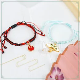 Link braccialetti scum criminale sistema di salvarti di sé tessitura shen qingqiu luo binghe a ventola pieghevole fiamma a fiamma del bracciale anime regali