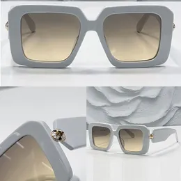 Womens Serpenti Forever Солнцезащитные очки Lady Огромная квадратная рама белые солнцезащитные очки Женщины -дизайнерские градиентные серые линзы очки BV40006i с оригинальной коробкой