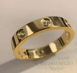 Anello d'amore 8 diamanti 36mm v oro il materiale 18k non svanirà mai riproduzioni ufficiali di marca di lusso stretto con la controporte CO3958944